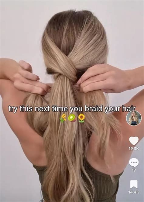 How to braid without a hair tie | How to do an easy braid, How to braid