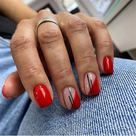 Cute Gel Nails, Funky Nails, Chic Nails, Red Nails, Stylish Nails ...