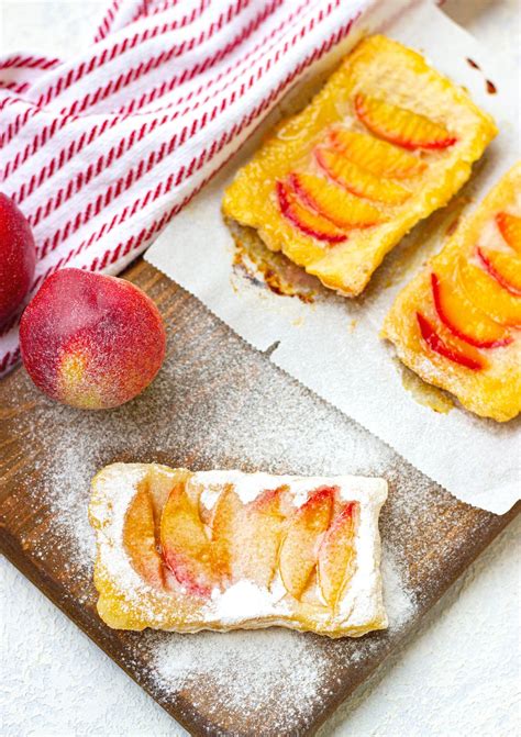 peach upside down puff pastry - OhClary