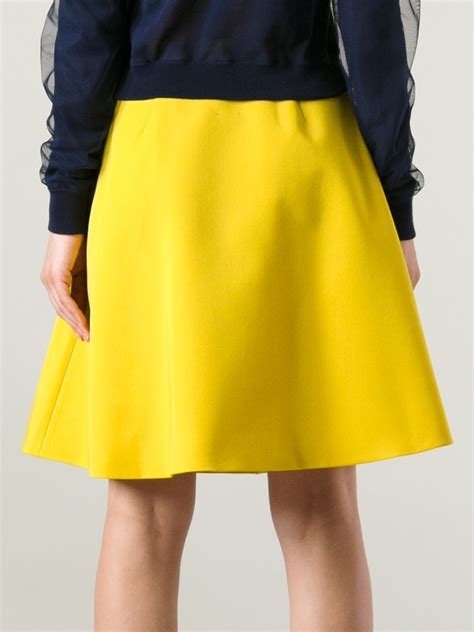 Lyst - Antonio Marras Flared Skirt in Yellow