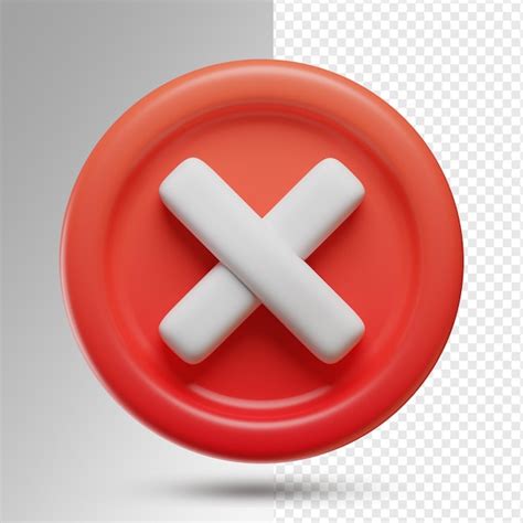 premium psd red wrong button sign