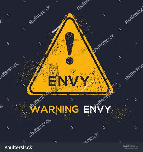 Warning Sign Envy Vector Illustration Stock Vector (Royalty Free