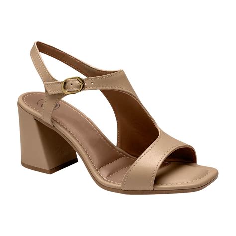 Sandalia Elegante Salto Medio - Comprar Sandália Elegante Salto Médio Grosso Feminina Dakota