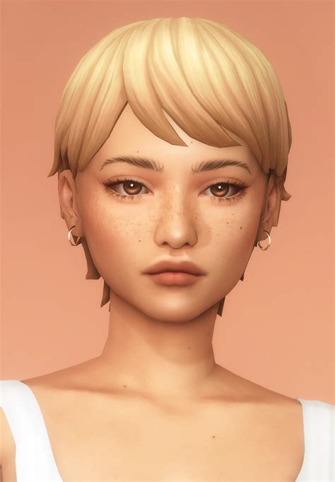 Sims Female Short Hair Sims Cc Female Short Maxis Match Hair Srushon ...