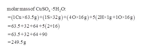 Answered: Calculate the molar mass of CuSO4 •… | bartleby