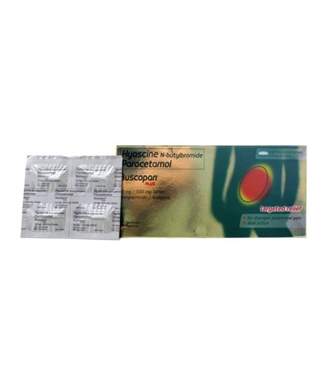 Buscopan Plus 500 mg Tablet Available at Rose Pharmacy.
