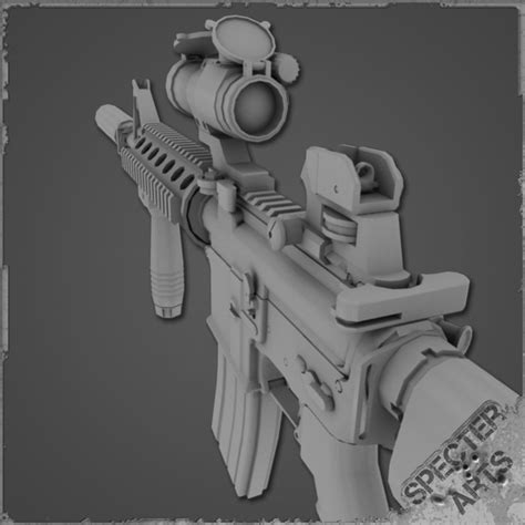 m4a1 carbine sof cqb 3d model