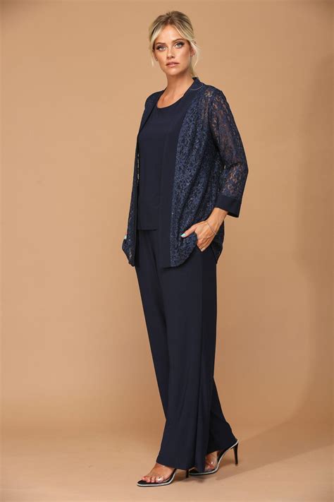 Plum Long Formal Mother of the Bride Jacket Pant Suit - Mother of the