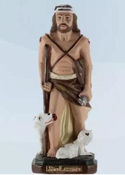 Imagem São Lazaro 20 cm Gesso Escultura Santos Católicos - Guias Luz ...