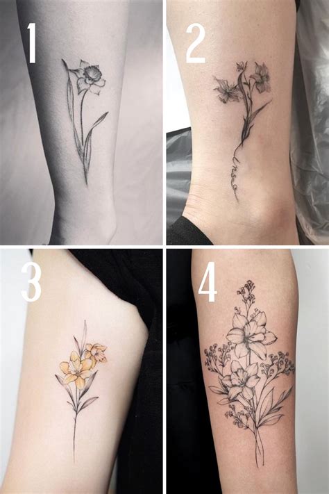 December Birth Flower Tattoo {Narcissus} - Tattoo Glee