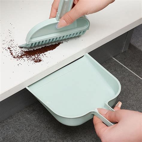 desktop brush cleaning set plastic dustpan included keyboard debris