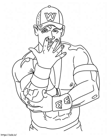Print John Cena coloring page