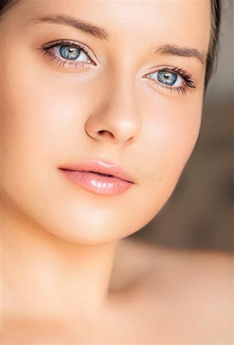 Perfect Skin and Beauty Look, Beautiful Face of Young Woman for ...