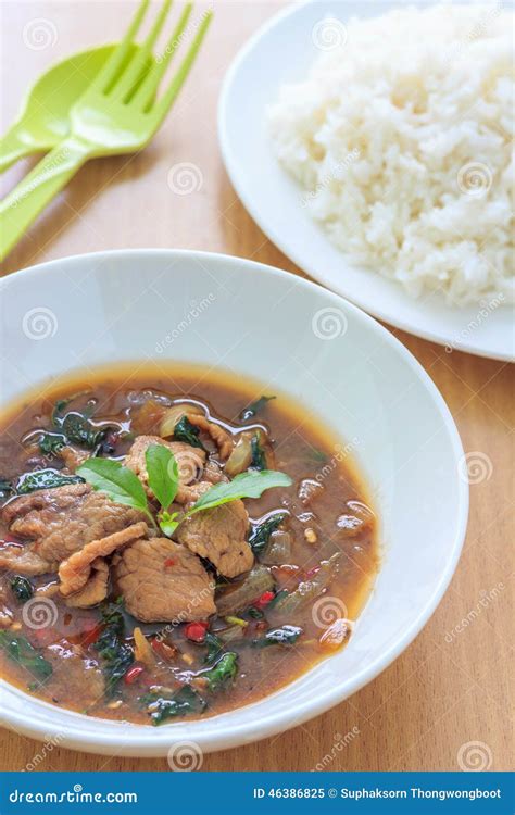 `Kao Pad Kapao`Thai Street Food Spicy Fried Rice & Pork.Or Spicy Fried ...