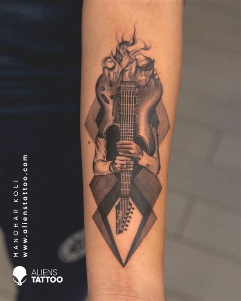 Amazing Guitar Tattoo You Must See. | Guitar tattoo, Music tattoo ...