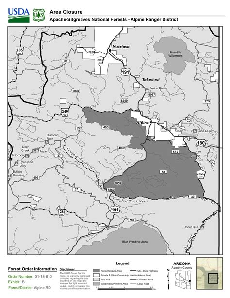 Apache Sitgreaves National Forest Map - Maping Resources