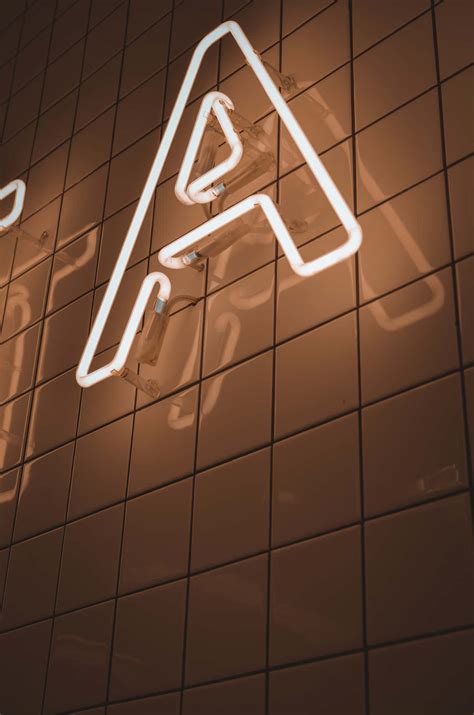 Download LED White Letter A Background | Wallpapers.com