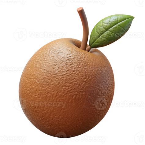 3D Render of a Textured Brown Apple 53921294 PNG