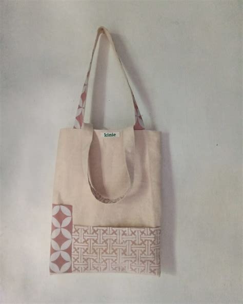 Jual tote bag bahan kanvas kombinasi batik dan tote bag 2 in 1 bahan ...