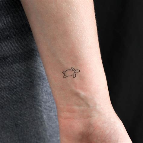 Single Line Turtle Temporary Tattoo (set of 3) - Etsy
