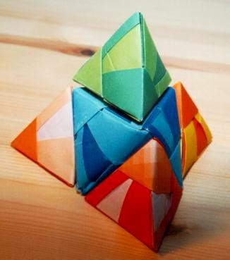 origami triangle pyramid ~ easy origami paper crafts