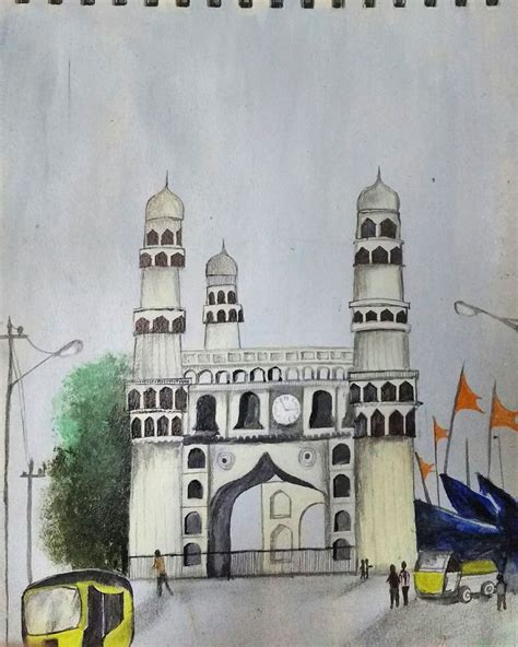 Charminar Drawing at PaintingValley.com | Explore collection of ...