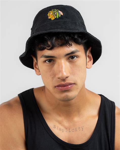 Forty Seven Chicago Blackhawks '47 Bucket Hat In Black - FREE* Shipping ...