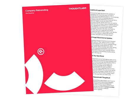 Rebranding Strategy Guide & Checklist | ThoughtLab