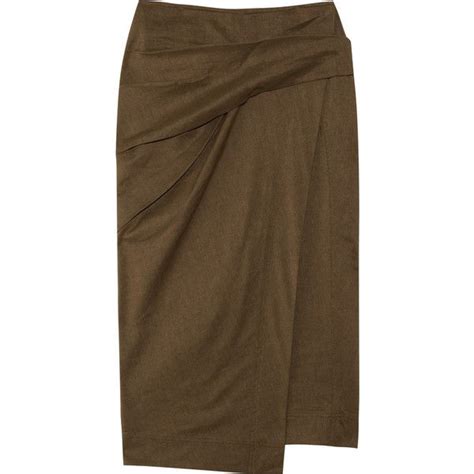 Donna Karan Bacall Wool-Blend Twill Skirt