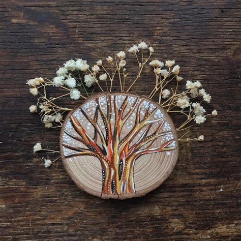 tiny paintings  recycled wood pieces  gracemere woods aesthesiamag
