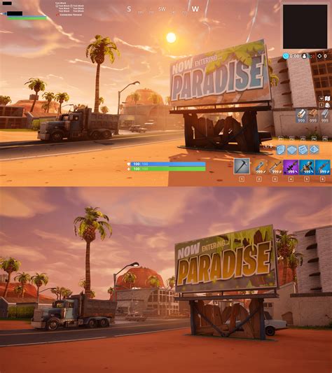 Chapter 1 Season 5 graphics compared to OG (all epic settings plus