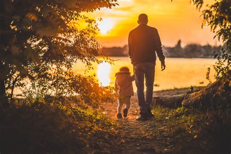 Father And Son Walking Hd