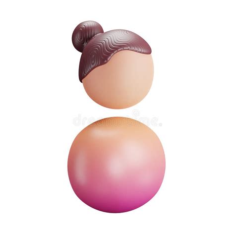 A 3D Cartoon Icon or Emblem of a Girl or Avatar or Profile Stock ...