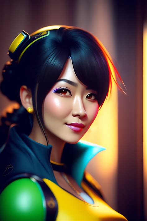 Lexica - 18 years girl, Aunt cass from overwatch, anime, pixar