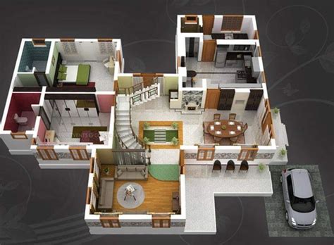 Top 10 best amazing 3d floor plan designs | Duplex house plans, Duplex ...