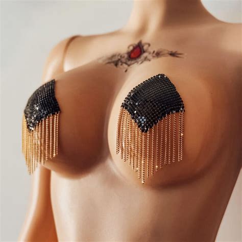 Nipple Pasties Black Nipples Cover for Exotic Dancewear, Nipple Jewelry