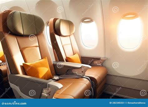 airplane  class interior view ai generated stock image image
