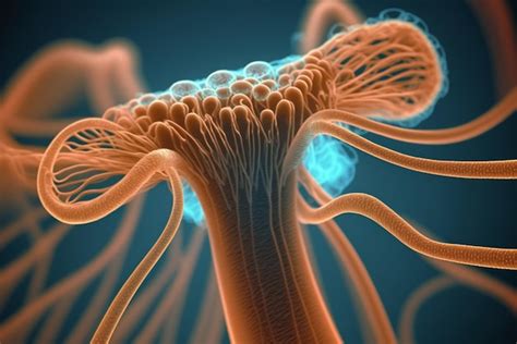 Premium Photo | Closeup of a bacterial flagellum