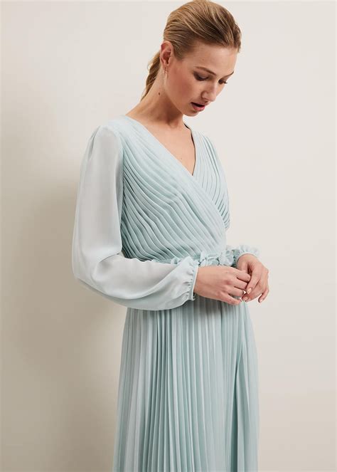 Alecia Pleat Maxi Dress | Phase Eight UK