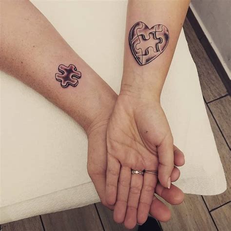 75 Special Small Couple Tattoos For Lovers | Puzzle tattoos, Puzzle ...