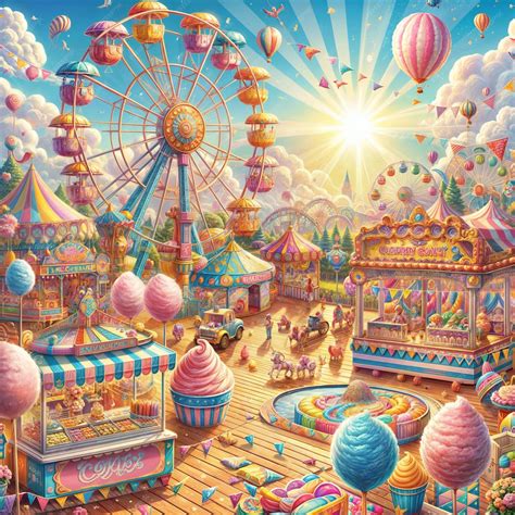Premium Photo | A bright and cheerful spring carnival with rides games