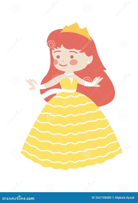 cute cartoon princess stock vector illustration  attractive