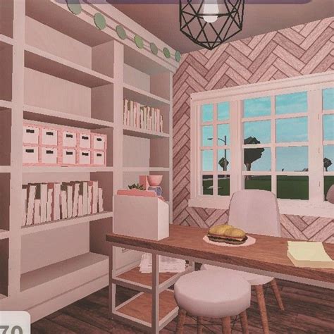 Pink bloxburg office aesthetic preppy boho