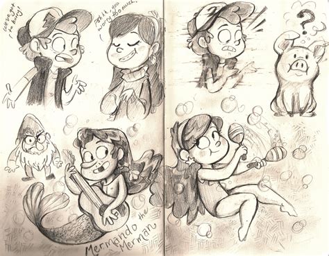 Gravity Falls Sketches by sharkie19 on DeviantArt