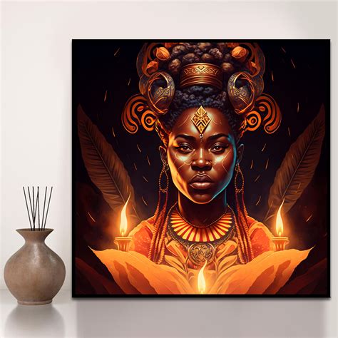 African Goddess Art Printable Black Woman Wall Art African Contemporary