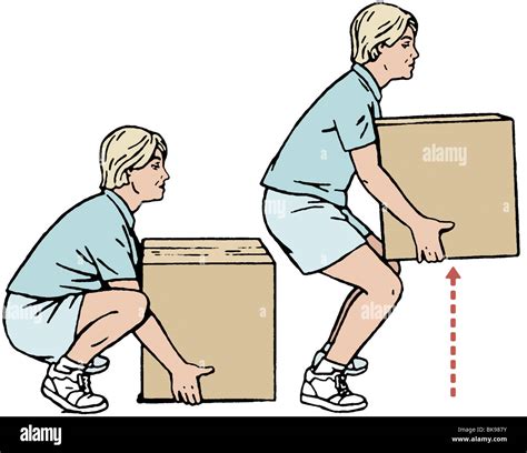 man picking  cardboard box stock photo alamy