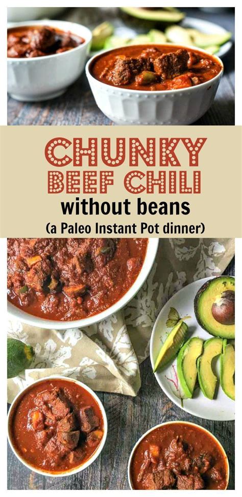 chunky beef chili  beans   instant pot
