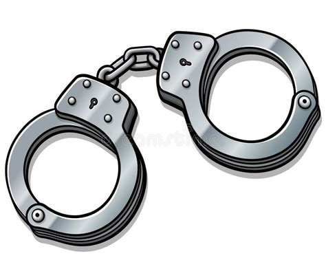 Handcuffs. Vector drawing stock vector. Illustration of handcuff ...