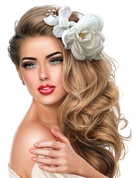 Cliparts from Anna : Portraits of beautiful girls. Портреты красивых ...