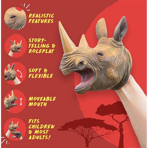 Wild Thingz Hand Puppet Rhino